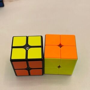 Colorful 2x2 Rubik's Cubes